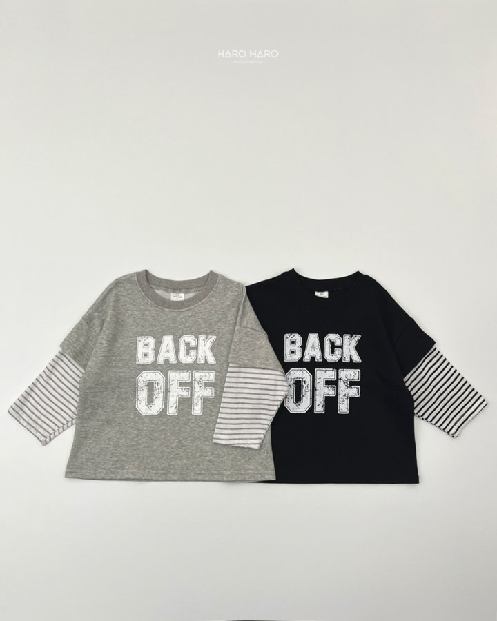 Haro Haro - Korean Children Fashion - #todddlerfashion - Back OFF Layered Tee - 4
