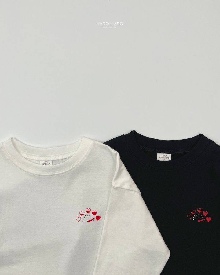 Haro Haro - Korean Children Fashion - #toddlerclothing - (Kids) Heart Boom Tee - 5