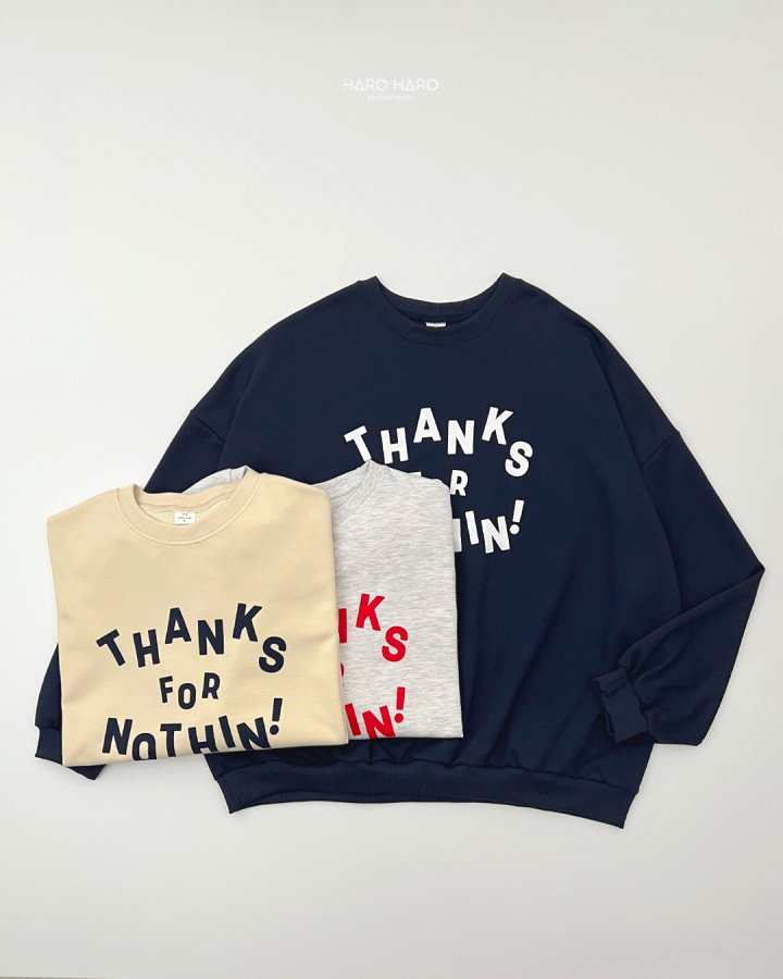 Haro Haro - Korean Women Fashion - #momslook - (Adult) Thanks Sweatshirt - 2