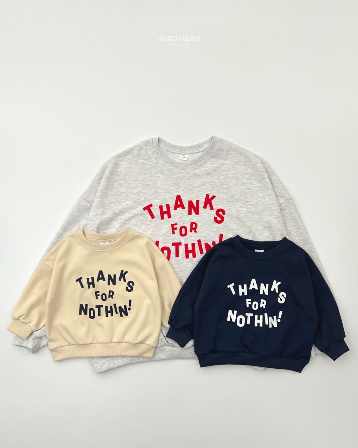 Haro Haro - Korean Women Fashion - #momslook - (Adult) Thanks Sweatshirt - 8