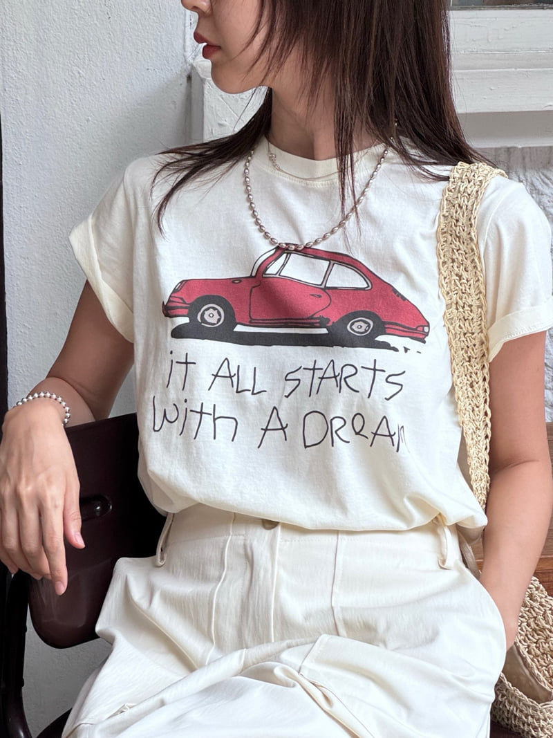 Heil - Korean Women Fashion - #pursuepretty - Dream Car Tee - 7