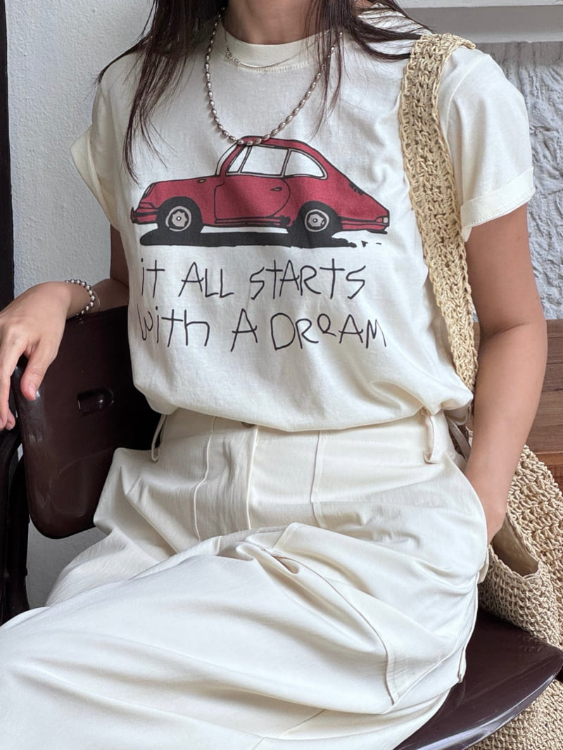 Heil - Korean Women Fashion - #restrostyle - Dream Car Tee - 8