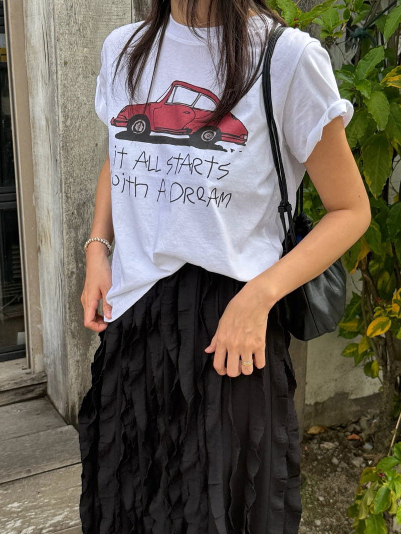 Heil - Korean Women Fashion - #romanticstyle - Dream Car Tee - 9