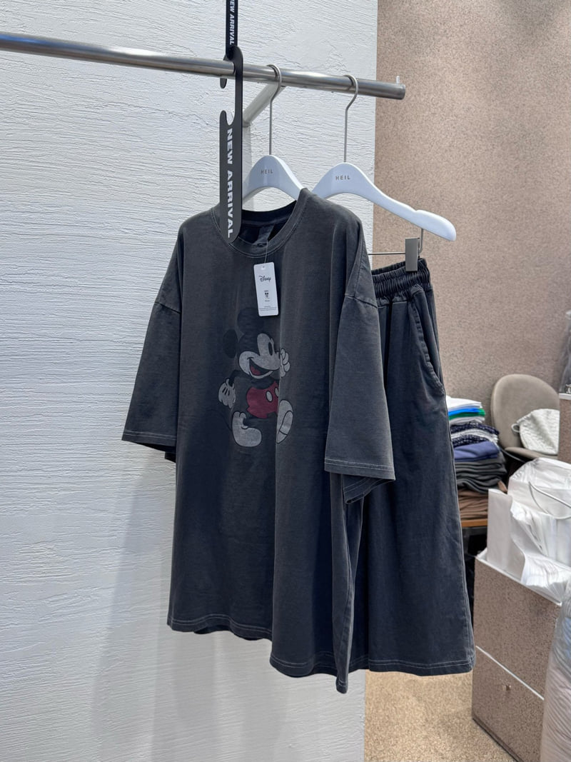Heil - Korean Women Fashion - #romanticstyle - Pig Single Mickey Tee - 5