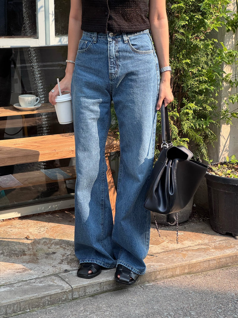 Heil - Korean Women Fashion - #womensfashion - Rose Denim Pants - 2