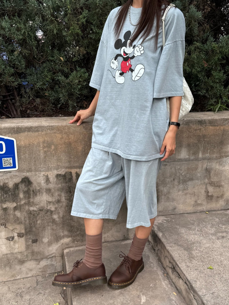 Heil - Korean Women Fashion - #womensfashion - Pig Single Mickey Tee - 10