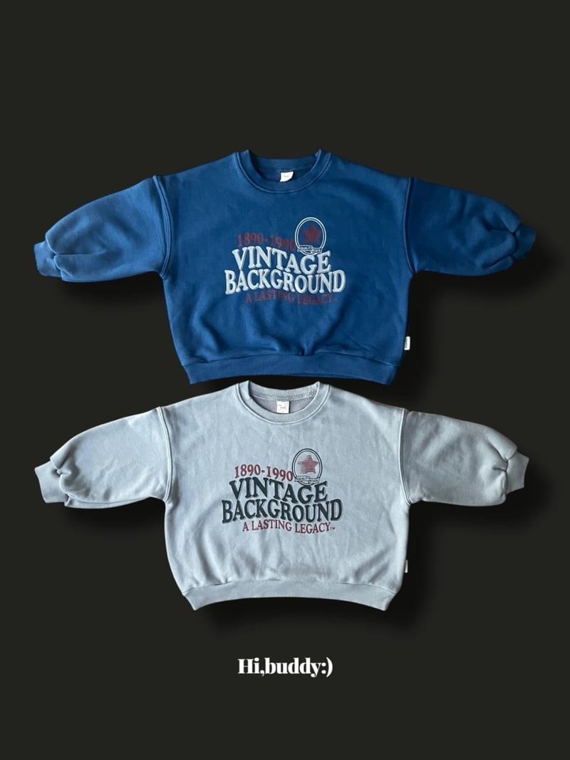 Hi buddy - Korean Children Fashion - #Kfashion4kids - Vintage Sweatshirt