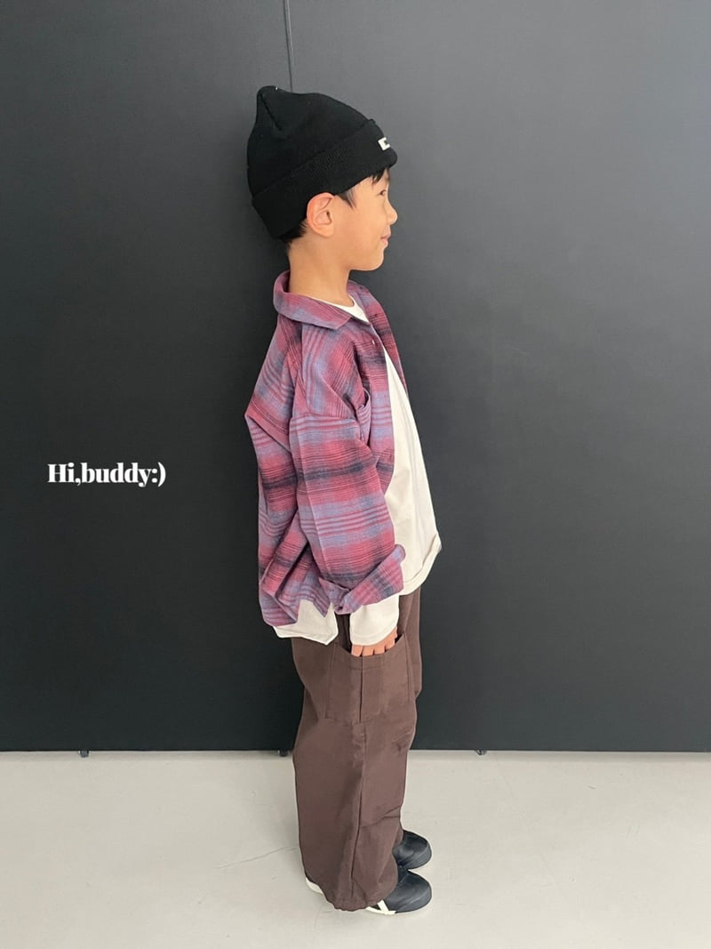 Hi buddy - Korean Children Fashion - #Kfashion4kids - Two Pocket Check Shirt - 5