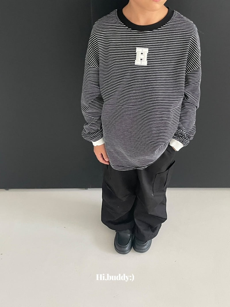 Hi buddy - Korean Children Fashion - #stylishchildhood - H Striped Tee - 4