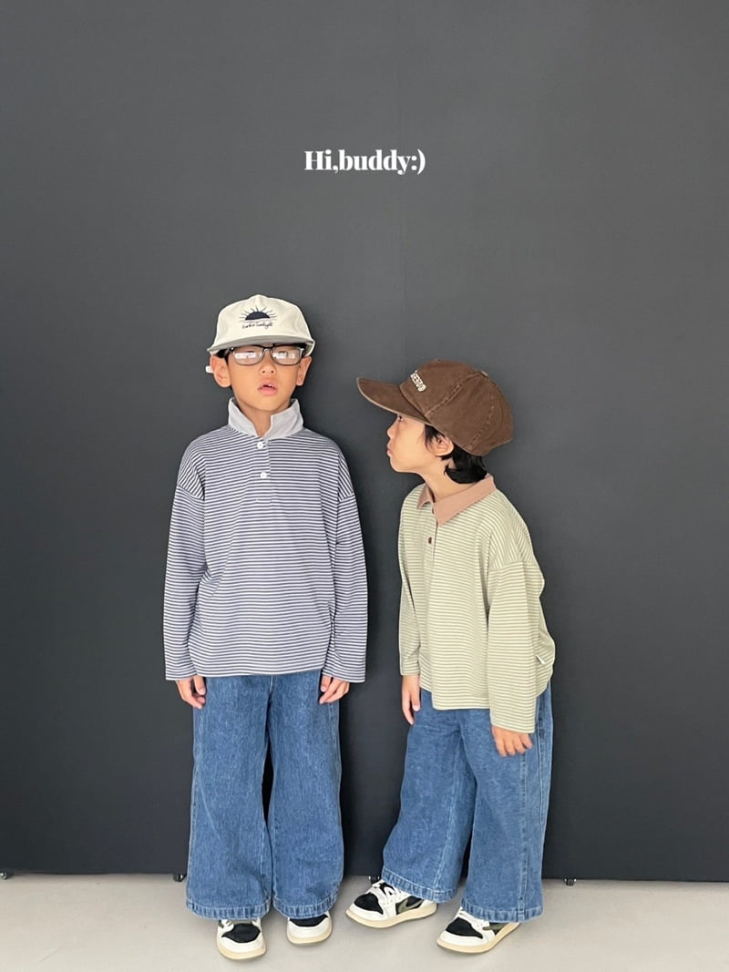 Hi buddy - Korean Children Fashion - #childofig - Papa Collar Tee - 2