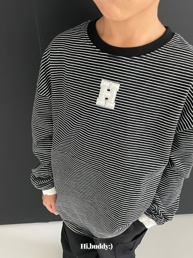 Hi buddy - Korean Children Fashion - #childrensboutique - H Striped Tee - 5