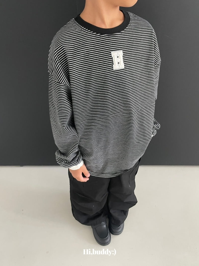 Hi buddy - Korean Children Fashion - #designkidswear - H Striped Tee - 6