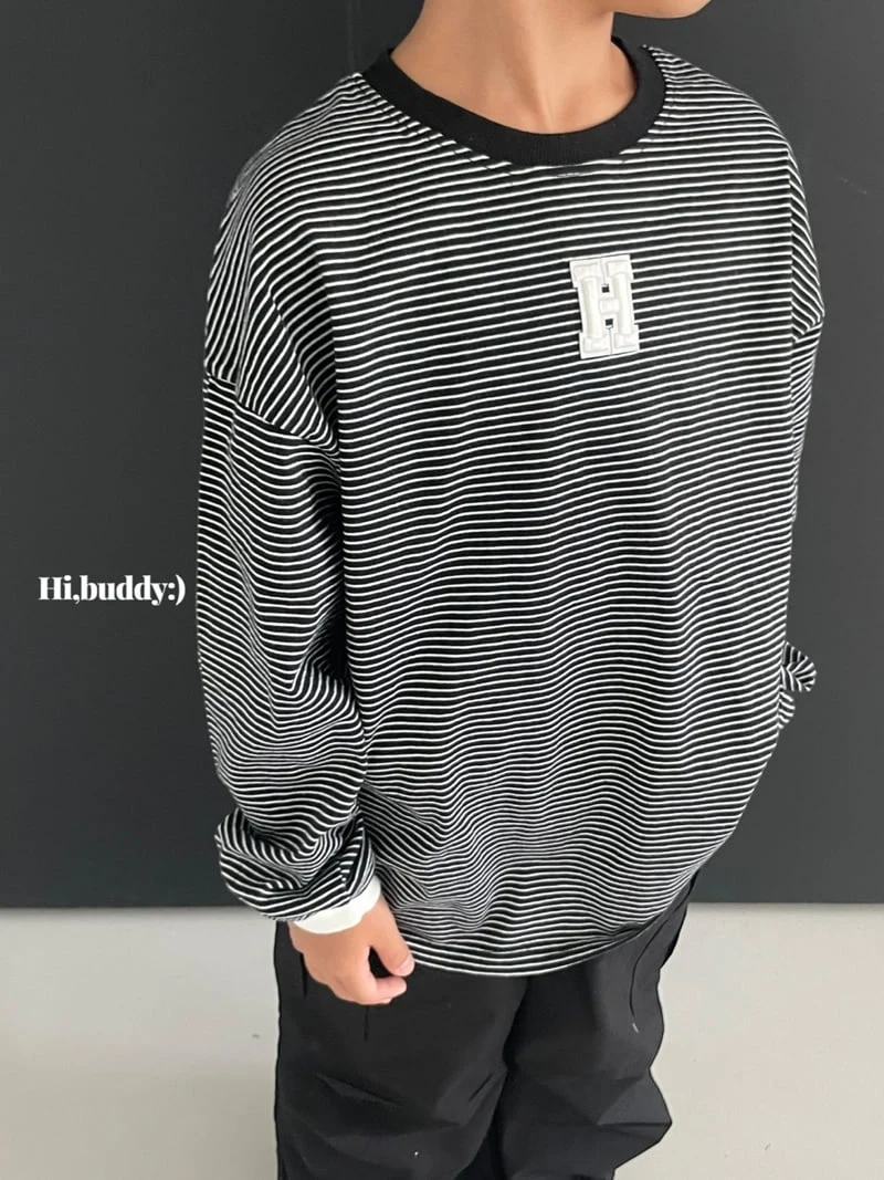 Hi buddy - Korean Children Fashion - #discoveringself - H Striped Tee - 7