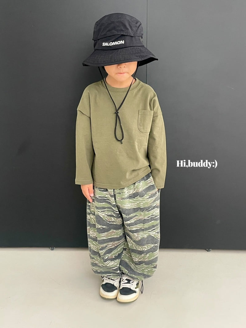 Hi buddy - Korean Children Fashion - #fashionkids - Pocket Slit Tee - 5