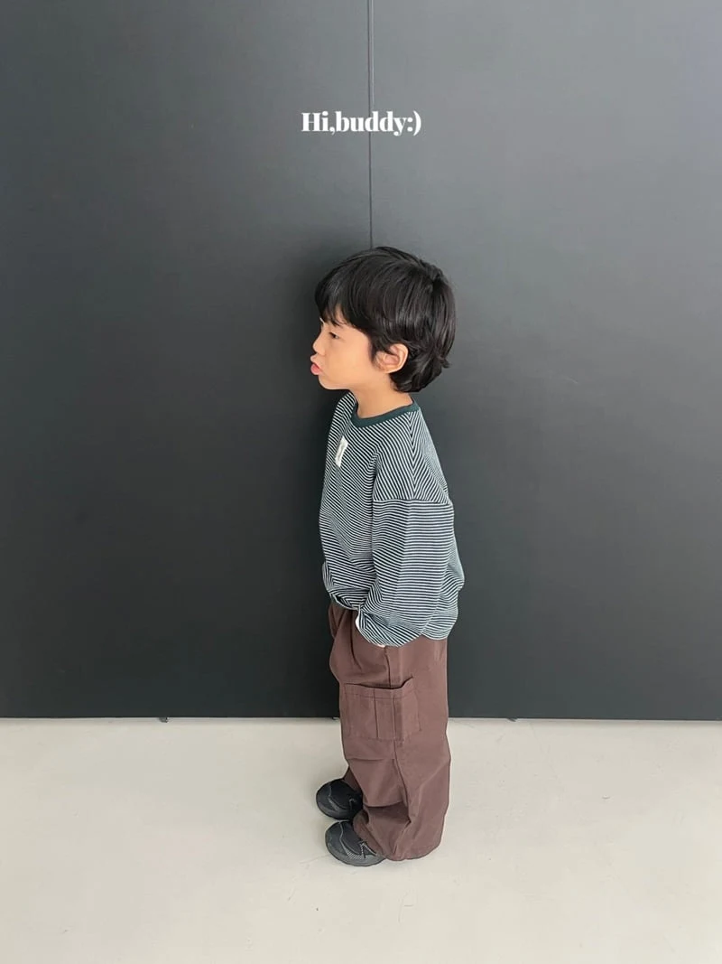 Hi buddy - Korean Children Fashion - #kidsshorts - H Striped Tee - 9