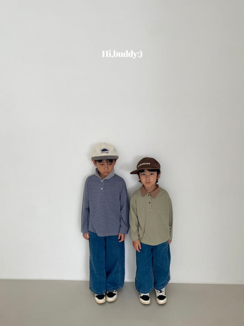 Hi buddy - Korean Children Fashion - #kidsshorts - Papa Collar Tee - 7