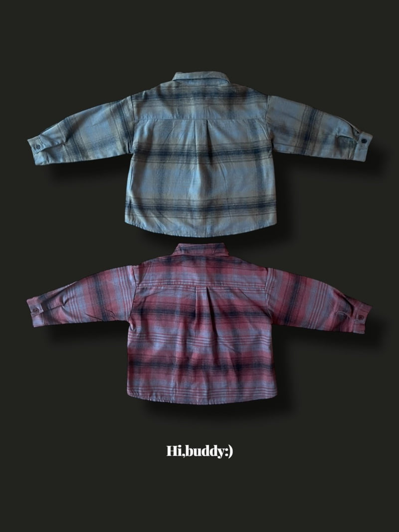 Hi buddy - Korean Children Fashion - #kidsshorts - Two Pocket Check Shirt - 2