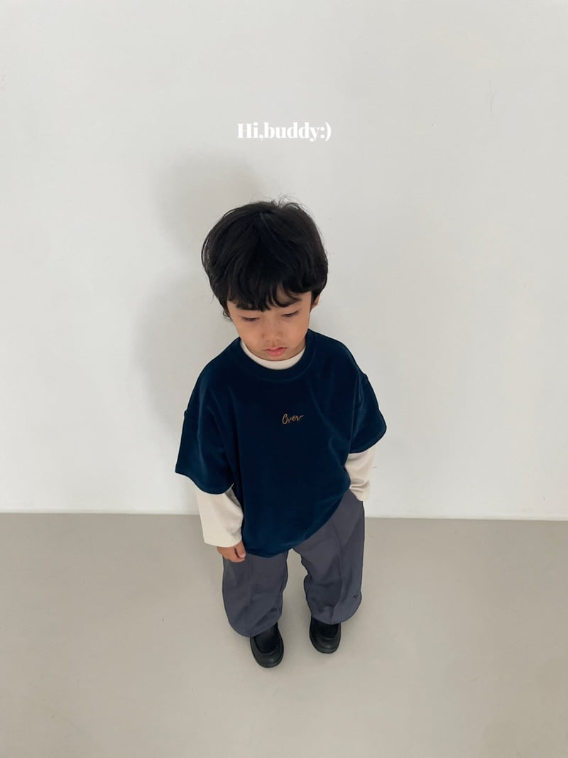 Hi buddy - Korean Children Fashion - #kidsshorts - Over Velvet Tee - 11