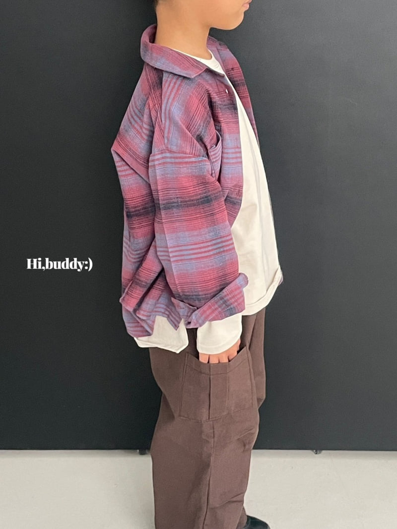 Hi buddy - Korean Children Fashion - #littlefashionista - Two Pocket Check Shirt - 6
