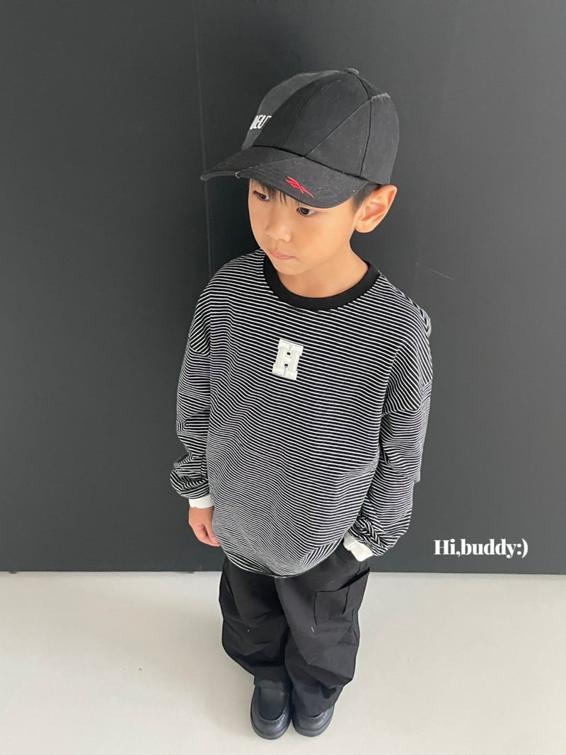 Hi buddy - Korean Children Fashion - #stylishchildhood - H Striped Tee - 3