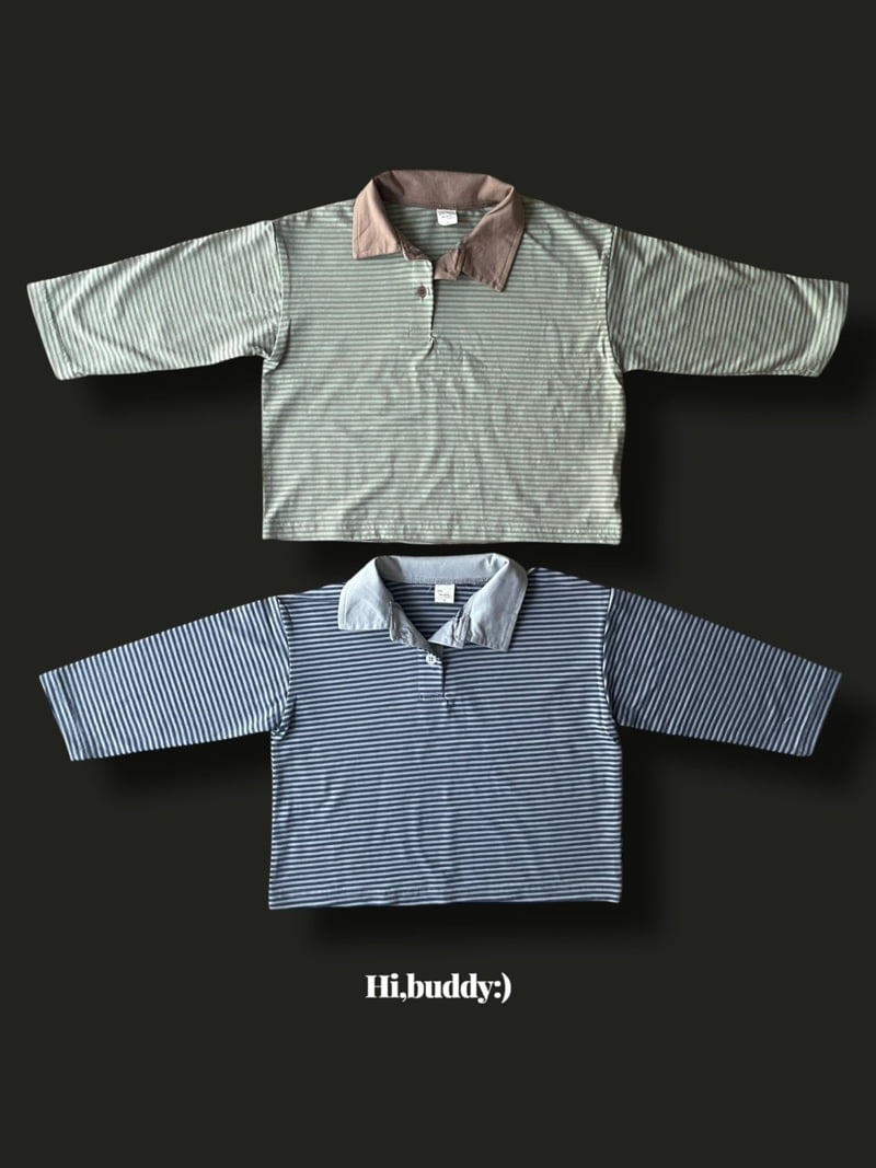 Hi buddy - Korean Children Fashion - #stylishchildhood - Papa Collar Tee