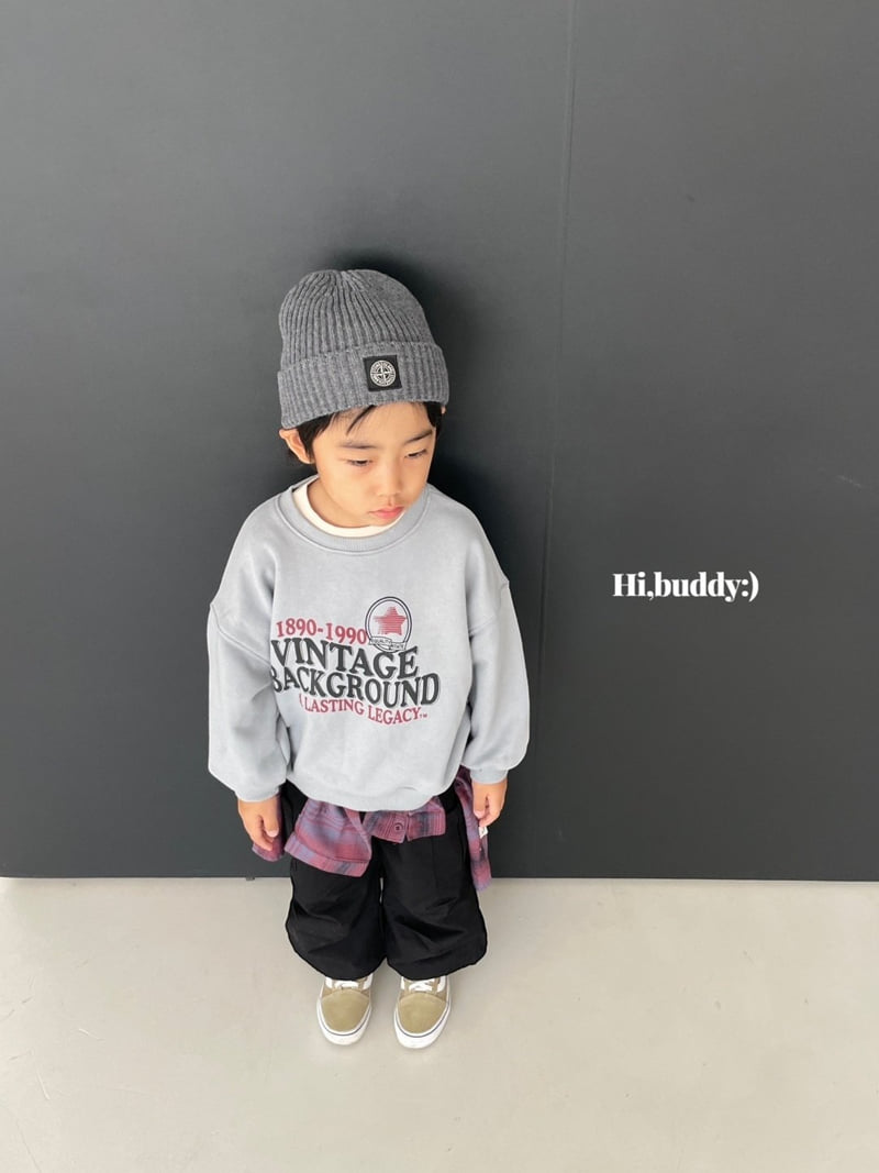 Hi buddy - Korean Children Fashion - #todddlerfashion - Vintage Sweatshirt - 6