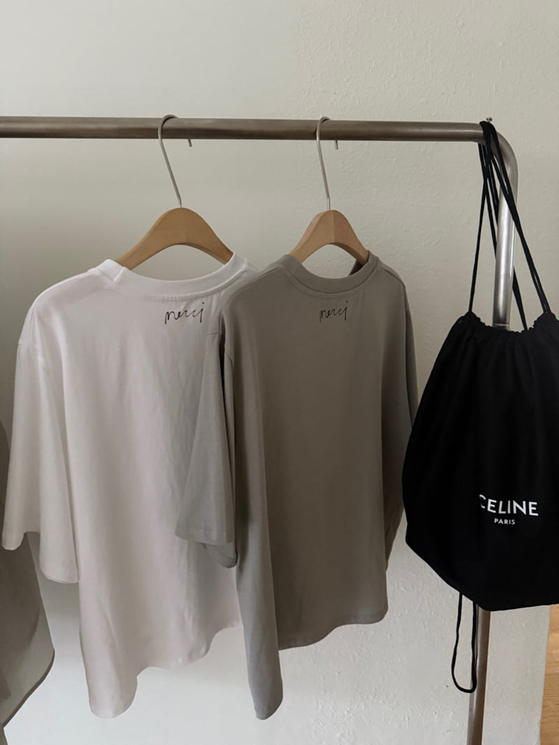 Hiyann - Korean Women Fashion - #momslook - Merci Tee - 12