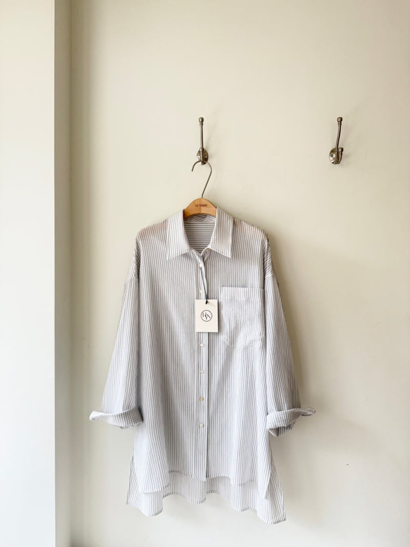 Hiyann - Korean Women Fashion - #romanticstyle - Unbalanced ST Shirt - 3