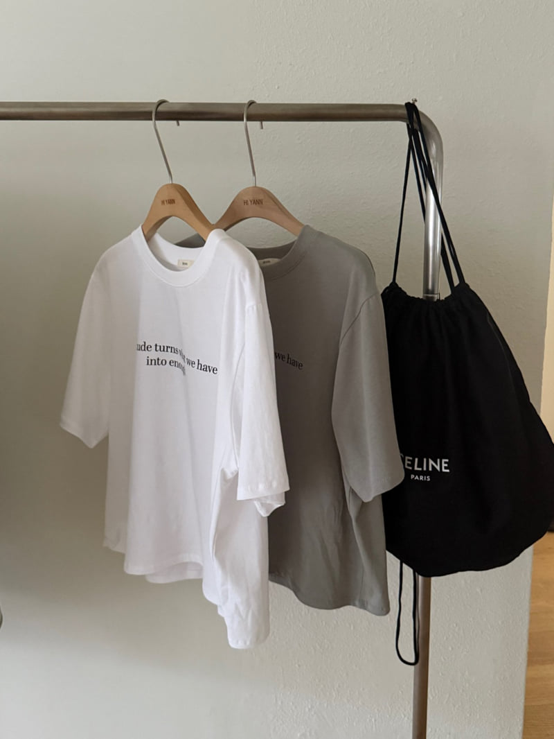 Hiyann - Korean Women Fashion - #womensfashion - Merci Tee - 11