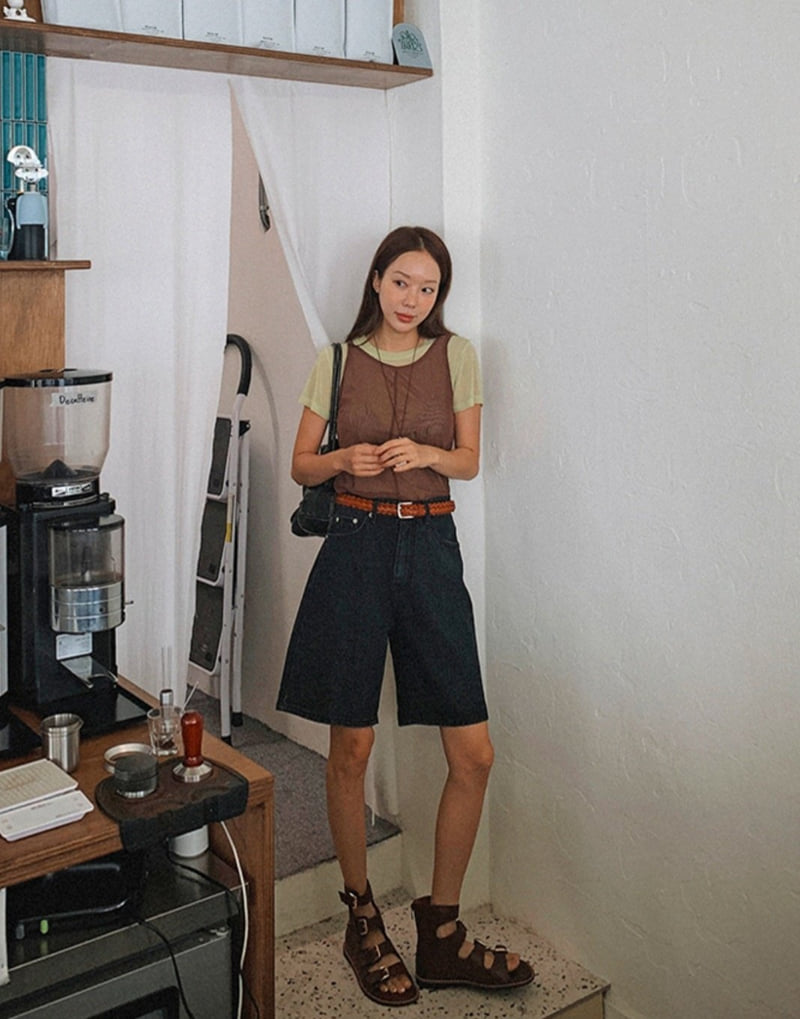 I'm here - Korean Women Fashion - #pursuepretty - Black Denim Shorts - 2