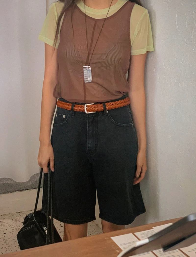 I'm here - Korean Women Fashion - #restrostyle - Black Denim Shorts - 3