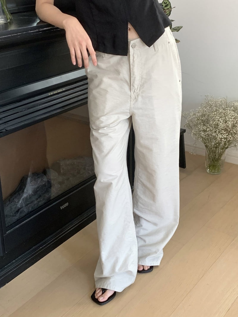 I'm here - Korean Women Fashion - #thatsdarling - Half-Band Summer Wide Pants - 12