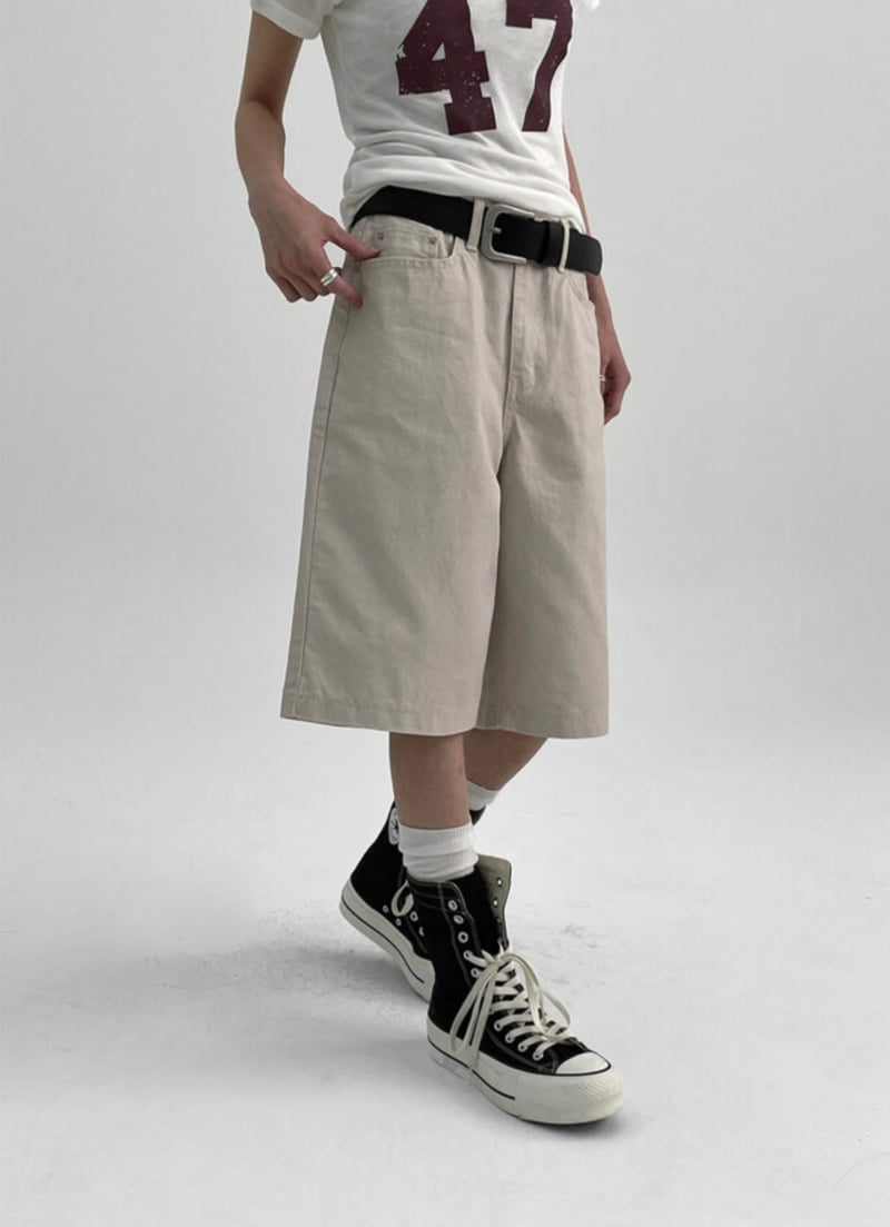I'm here - Korean Women Fashion - #womensfashion - Bio Bermuda Pants - 4