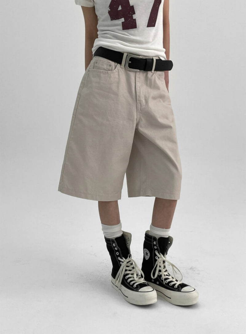 I'm here - Korean Women Fashion - #vintagekidsstyle - Bio Bermuda Pants - 5