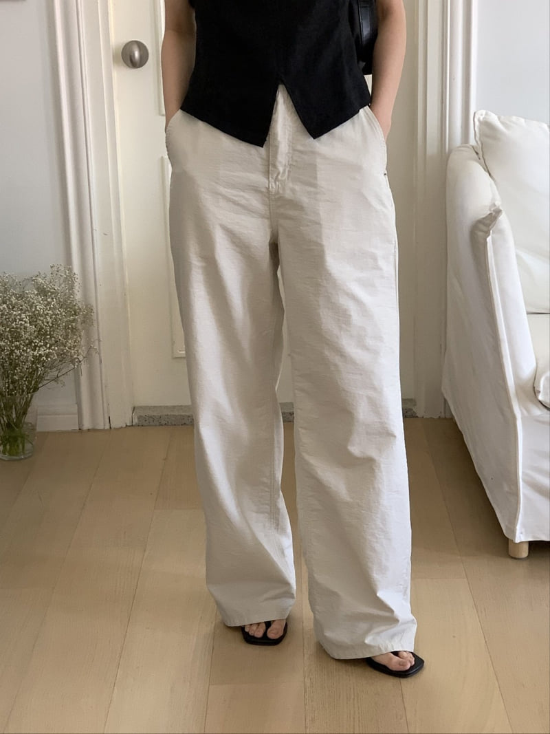 I'm here - Korean Women Fashion - #womensfashion - Half-Band Summer Wide Pants
