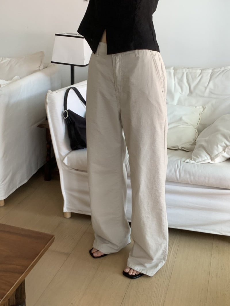 I'm here - Korean Women Fashion - #womensfashion - Half-Band Summer Wide Pants - 5