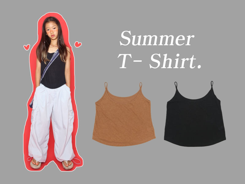 Jenny Basic - Korean Children Fashion - #Kfashion4kids - Summer Strap Sleeveless