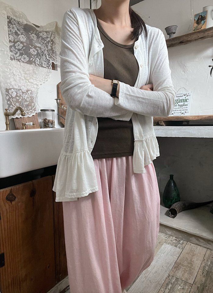 Lagrass - Korean Women Fashion - #womensfashion - Asym Frill Cardigan - 4
