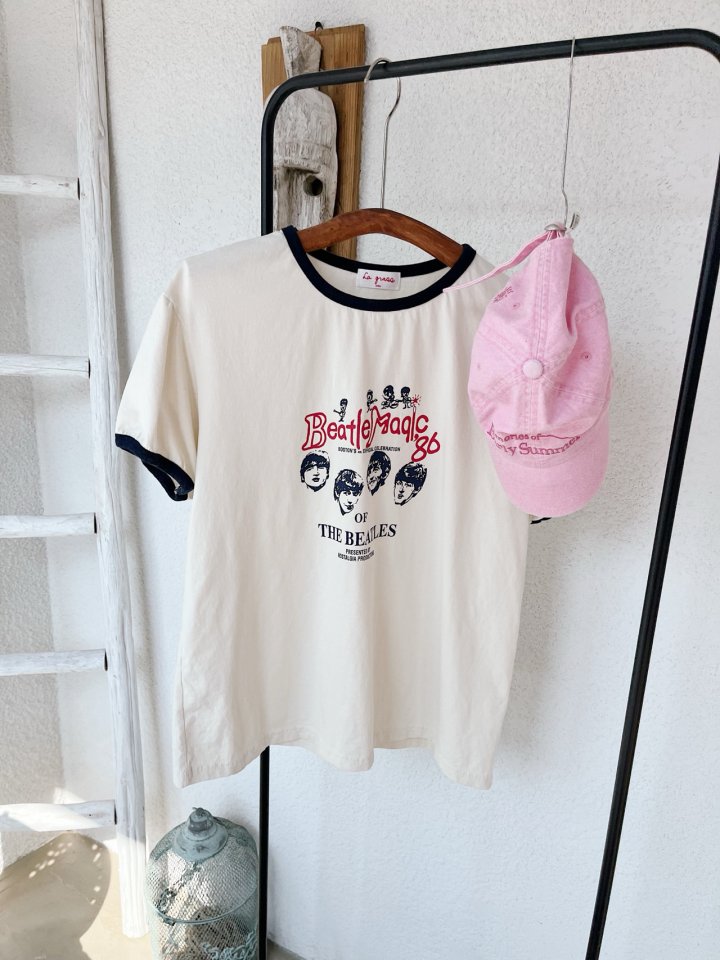Lagrass - Korean Women Fashion - #momslook - Face Tee - 5