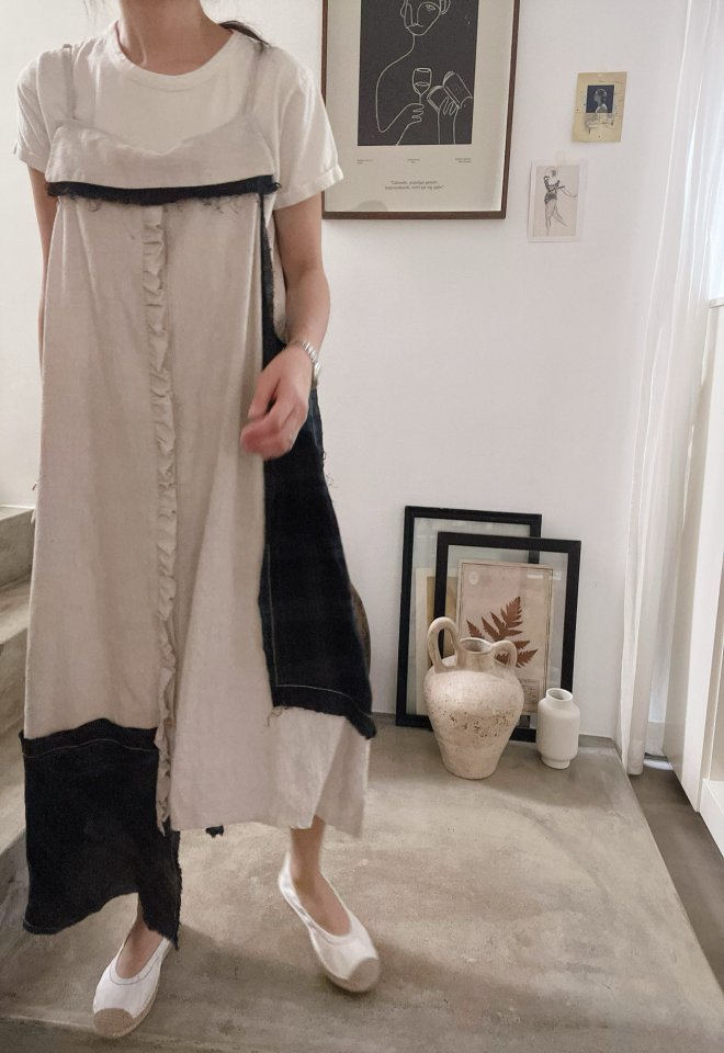 Lagrass - Korean Women Fashion - #momslook - Mix Sleeveless One-piece - 6