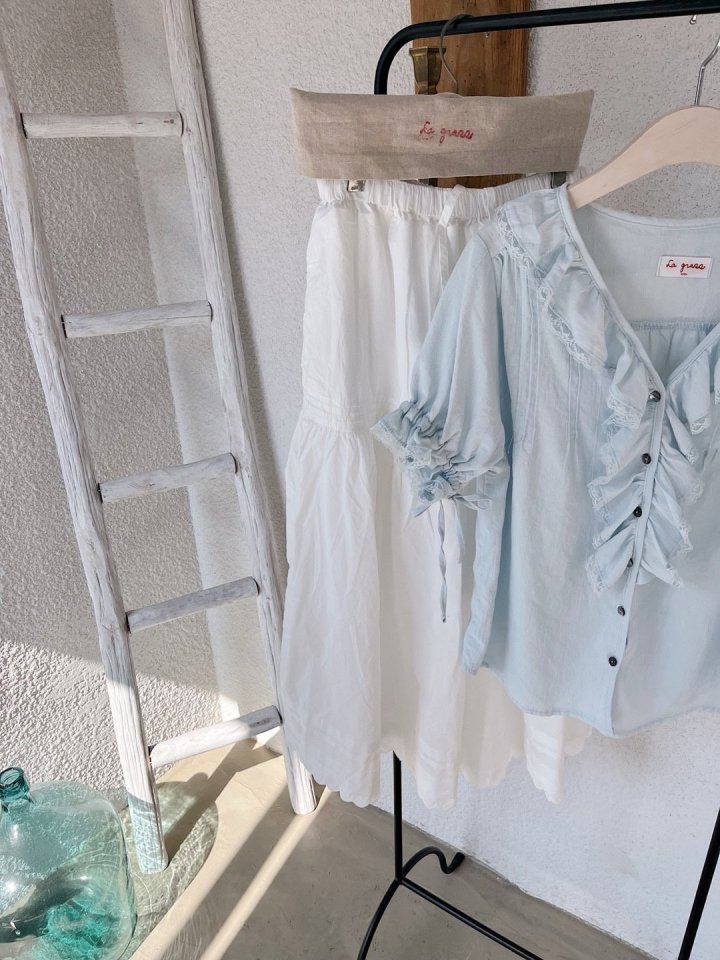 Lagrass - Korean Women Fashion - #momslook - String Blouse - 3