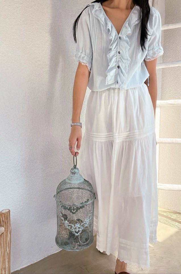 Lagrass - Korean Women Fashion - #momslook - String Blouse - 7