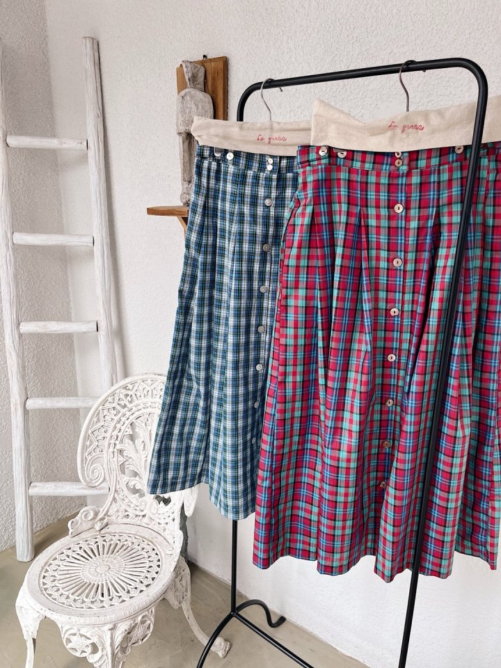 Lagrass - Korean Women Fashion - #momslook - Bijou Check Skirt - 10