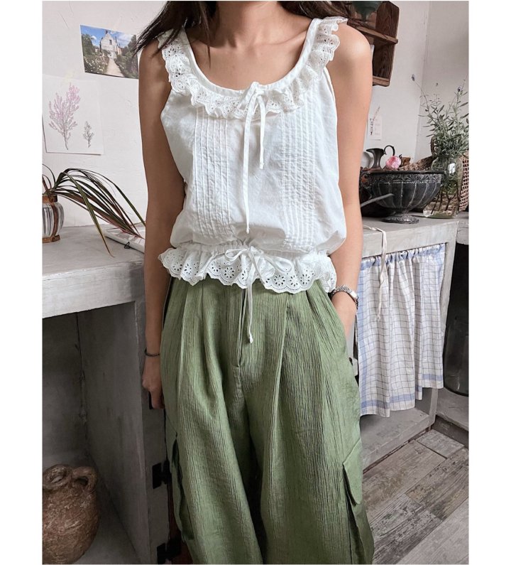 Lagrass - Korean Women Fashion - #momslook - Bly Sleeveless Blouse