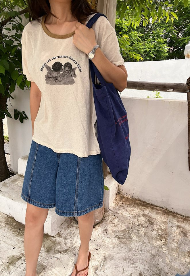 Lagrass - Korean Women Fashion - #momslook - Angel Tee - 5