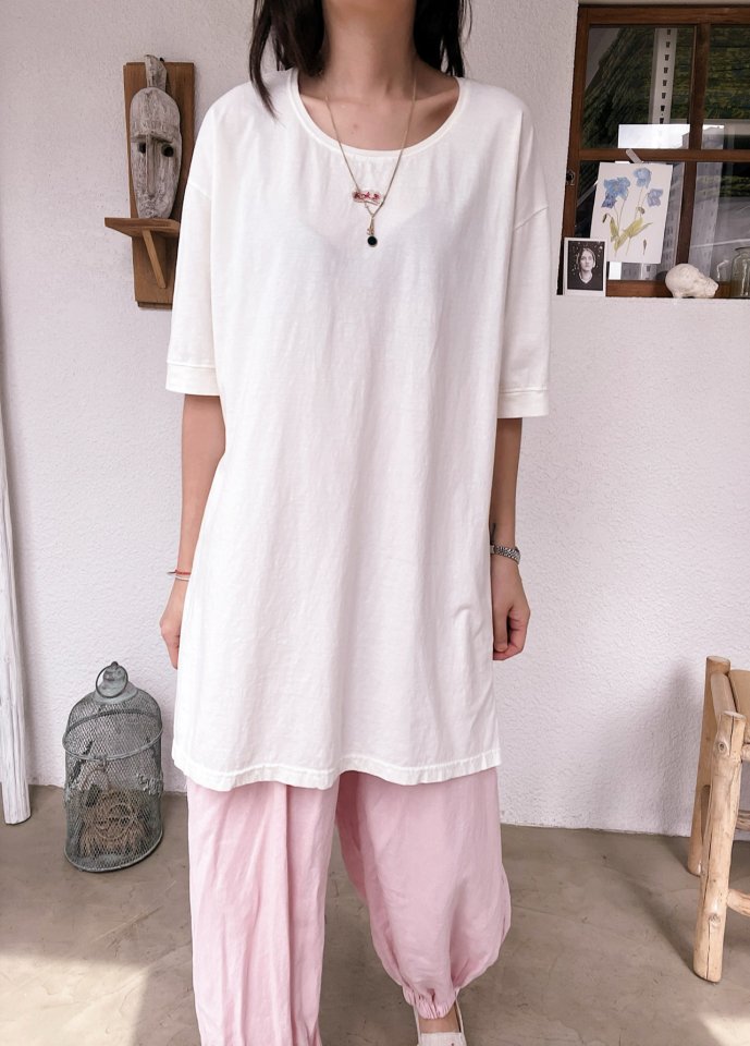 Lagrass - Korean Women Fashion - #momslook - Cotton Long Tee - 2