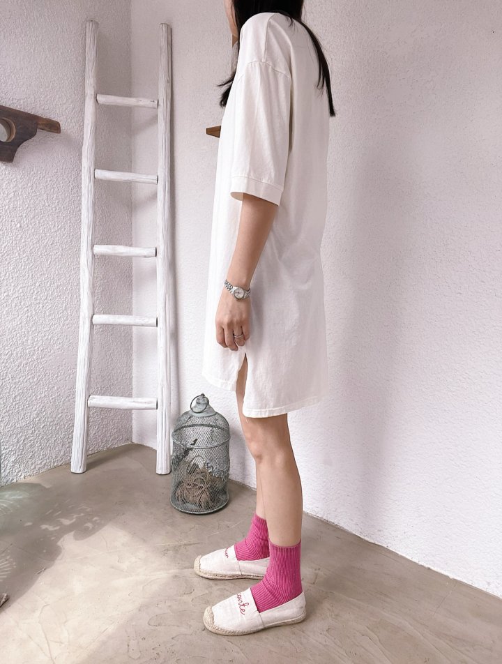 Lagrass - Korean Women Fashion - #womensfashion - Cotton Long Tee - 4