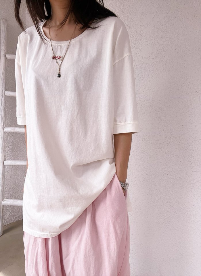Lagrass - Korean Women Fashion - #momslook - Cotton Long Tee - 6