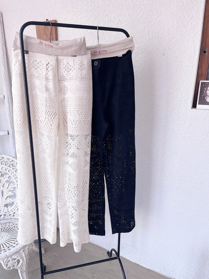 Lagrass - Korean Women Fashion - #vintagekidsstyle - Flee Pants - 4