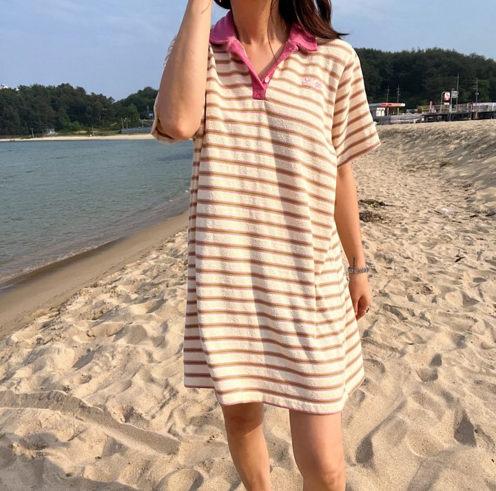Lagrass - Korean Women Fashion - #pursuepretty - Terry Collar Long Tee